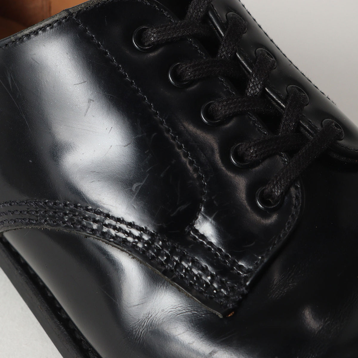 ガラスレザー キャップトゥ ミリタリー ダービーシューズ(1128B MILITARY DERBY SHOE)
