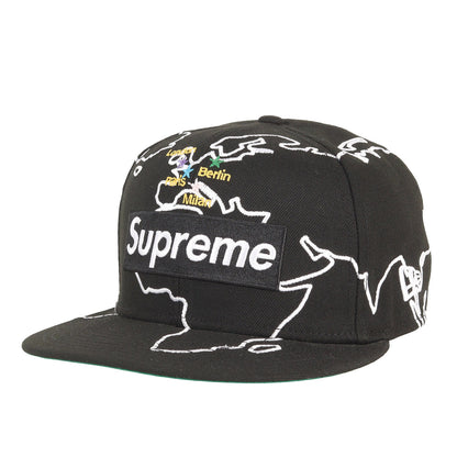 23AW ×NEW ERA マップ柄 BOXロゴ ベースボールキャップ(Worldwide Box Logo)