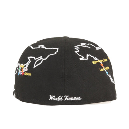 23AW ×NEW ERA マップ柄 BOXロゴ ベースボールキャップ(Worldwide Box Logo)