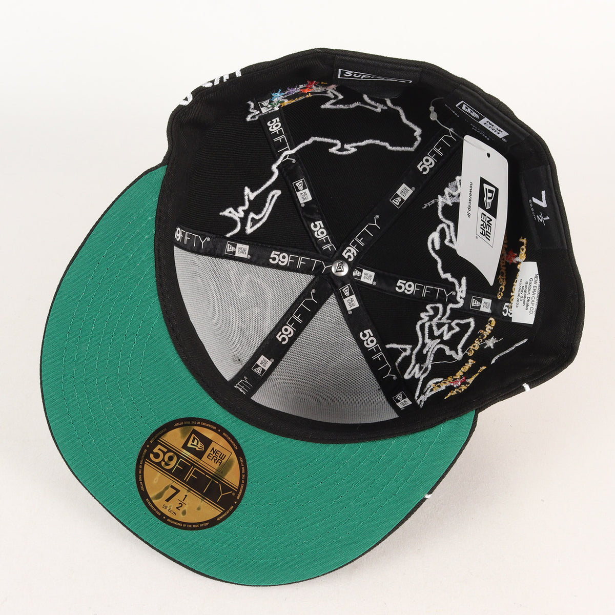 23AW ×NEW ERA マップ柄 BOXロゴ ベースボールキャップ(Worldwide Box Logo)