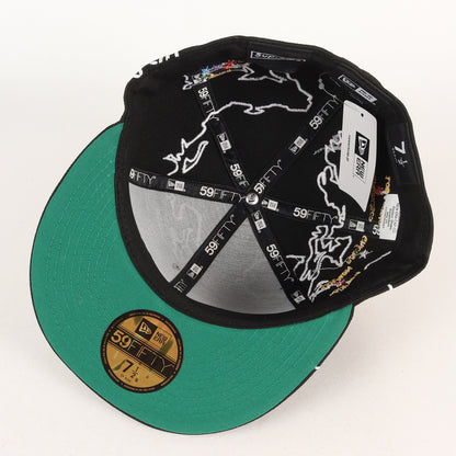 23AW ×NEW ERA マップ柄 BOXロゴ ベースボールキャップ(Worldwide Box Logo)