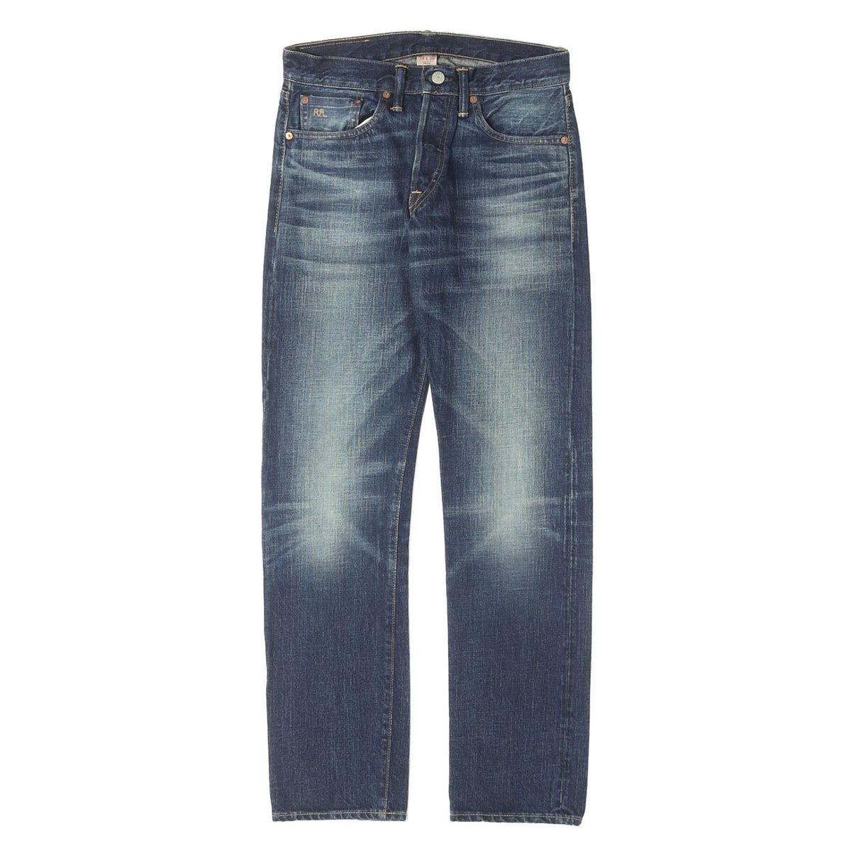 ヴィンテージ加工 セルビッチ デニムパンツ (JAPAN WOVEN SELVEDGE DENIM LOW STRAIGHT) USA製