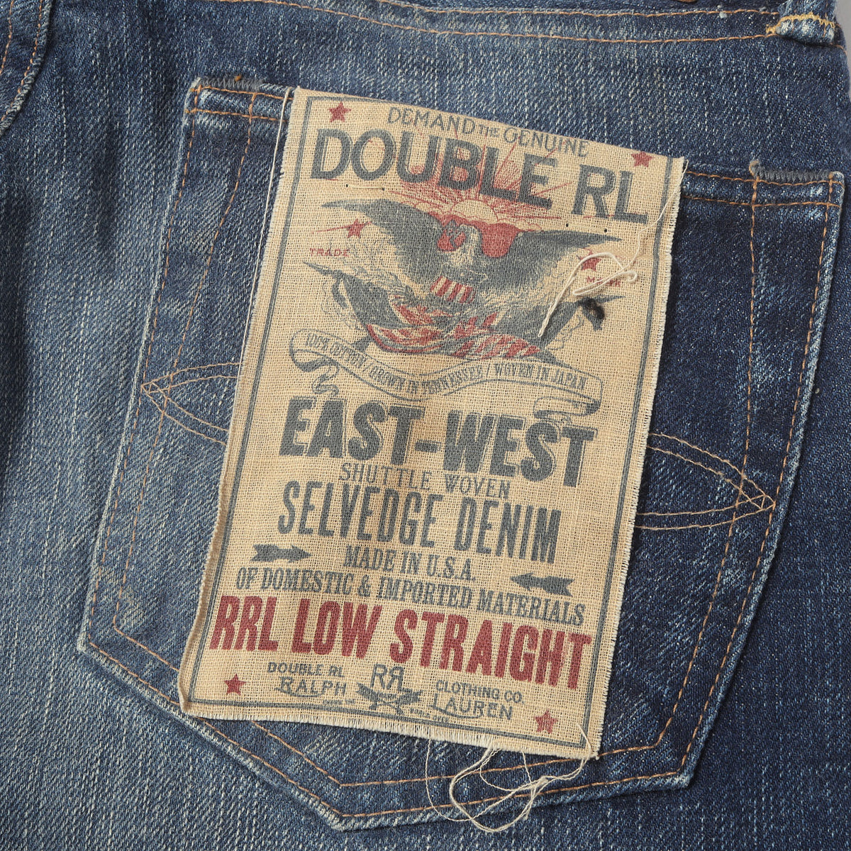 ヴィンテージ加工 セルビッチ デニムパンツ (JAPAN WOVEN SELVEDGE DENIM LOW STRAIGHT) USA製