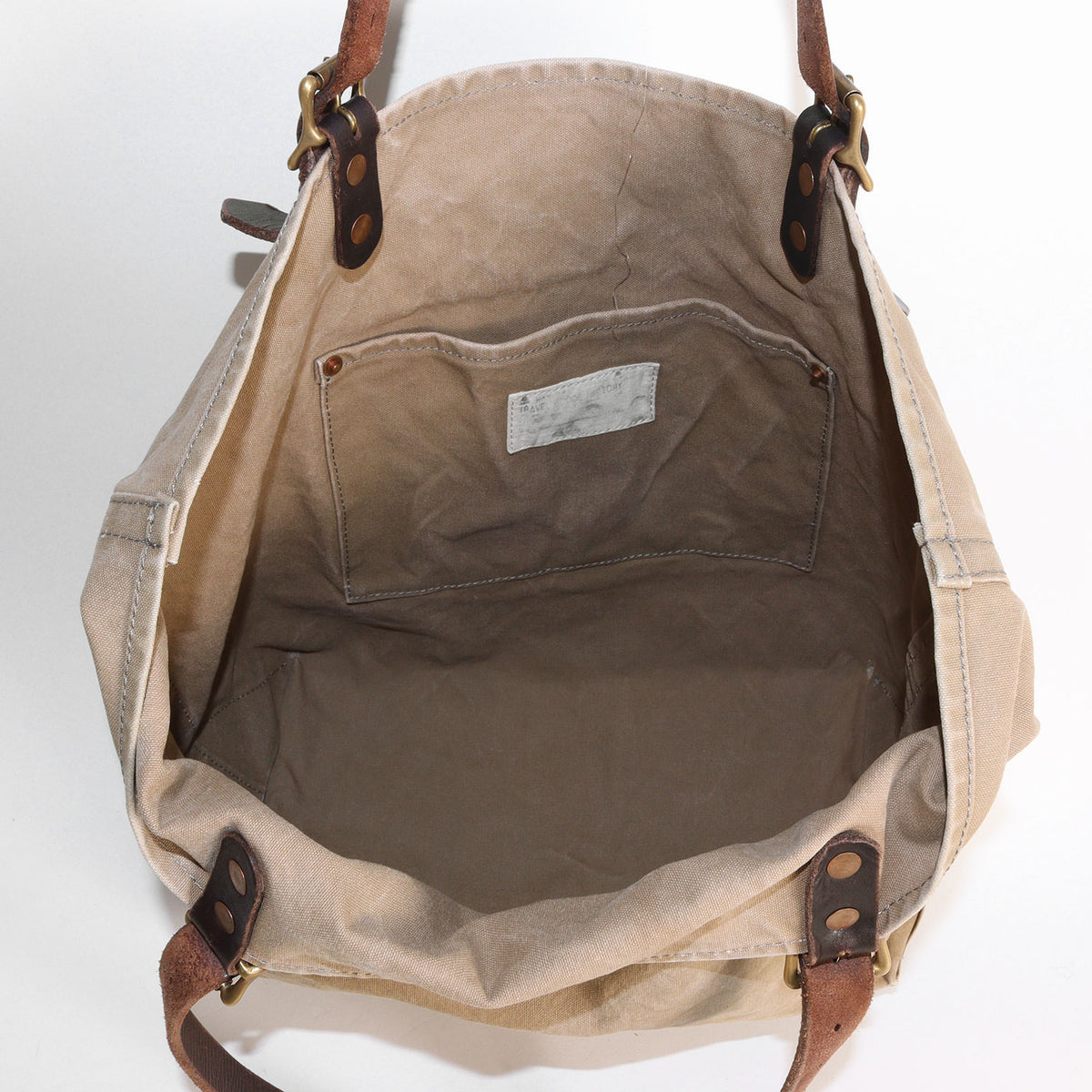 レザーハンドル キャンバス トラベル トートバッグ (Canvas × Leather Travel Tote Bag)