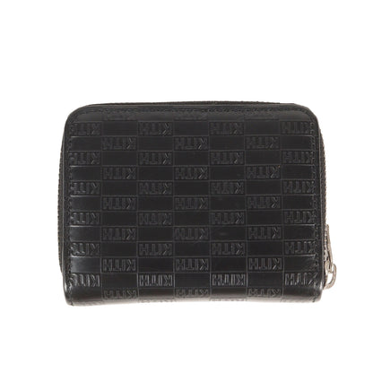21AW エンボスロゴ柄 ラウンドジップ レザー コンパクトウォレット / 財布(Zip Around Wallet)