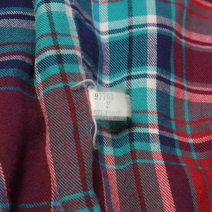 90s 裏地チェック メルトンウール ハリントン ジャケット IZOD LACOSTE