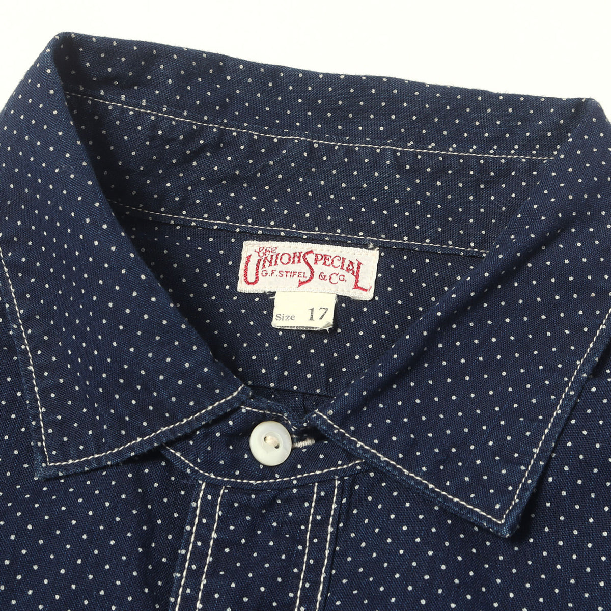 21SS コンダクター ポルカドット ウォバッシュ ワークシャツ (CONDUCTOR SHIRT UNION SPECIAL OVERALLS)