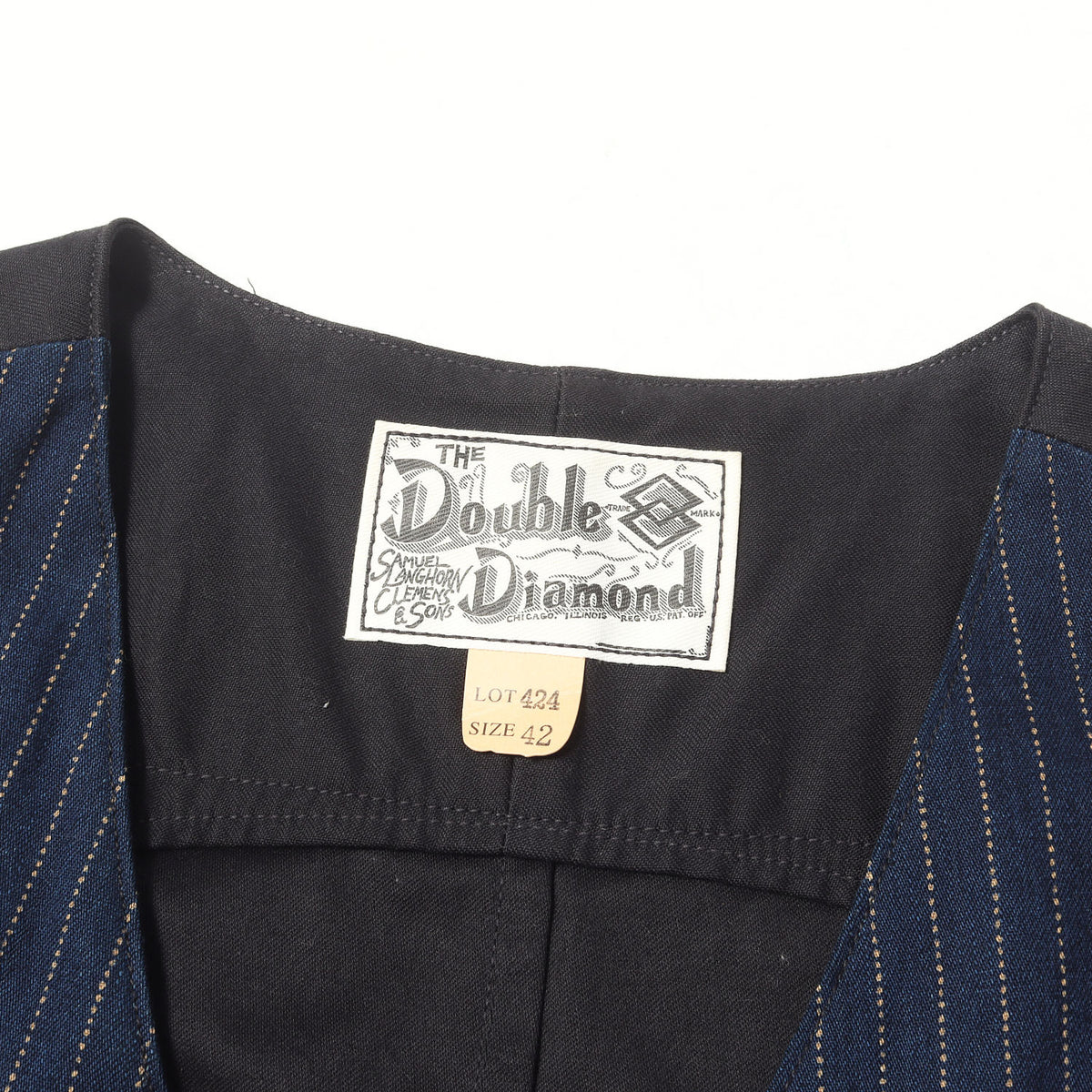Lot.424 ウォバッシュ ストライプ ワークベスト / DOUBLE DIAMOND ダブルダイヤモンド