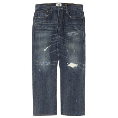 30周年記念 ×Levis 501 パッチ付き ダメージ加工 デニムパンツ