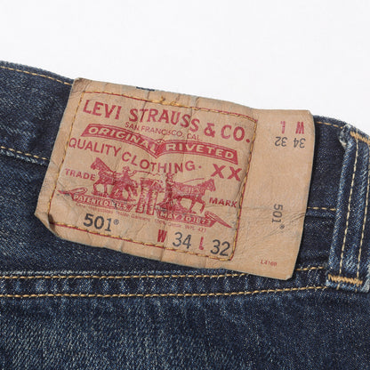 30周年記念 ×Levis 501 パッチ付き ダメージ加工 デニムパンツ