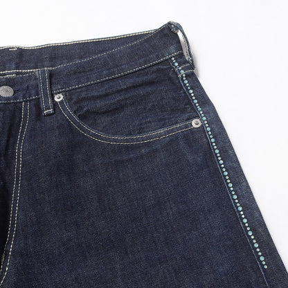 00s Levi's Fenom 207 DISCO ターコイズ ラインストーン リジッド デニムパンツ