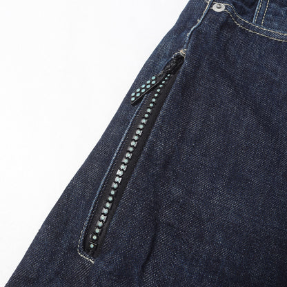 00s Levi's Fenom 207 DISCO ターコイズ ラインストーン リジッド デニムパンツ