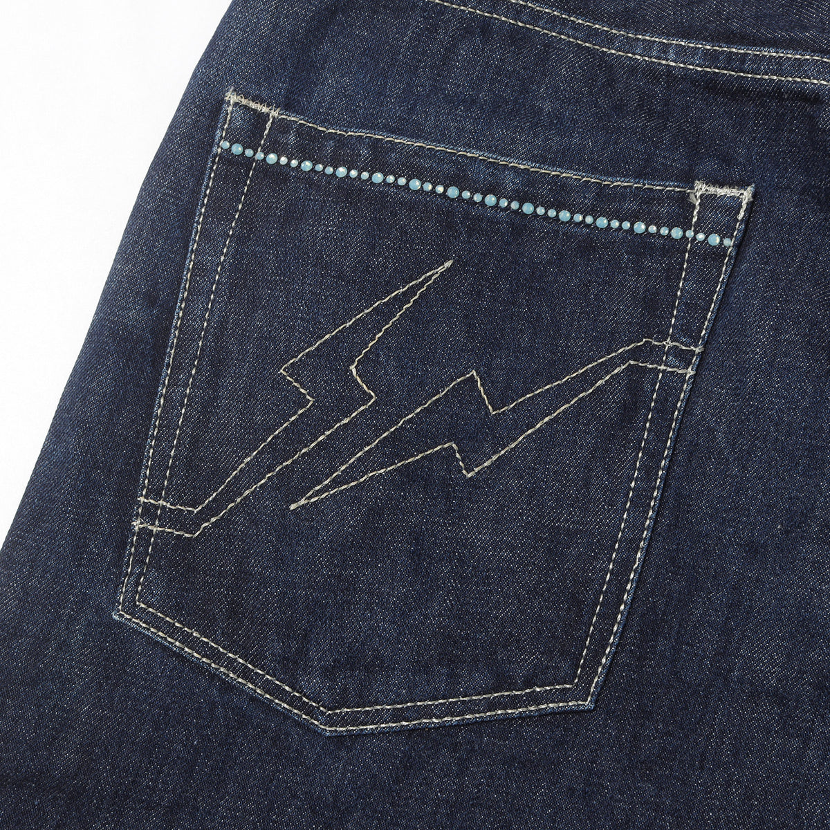 00s Levi's Fenom 207 DISCO ターコイズ ラインストーン リジッド デニムパンツ
