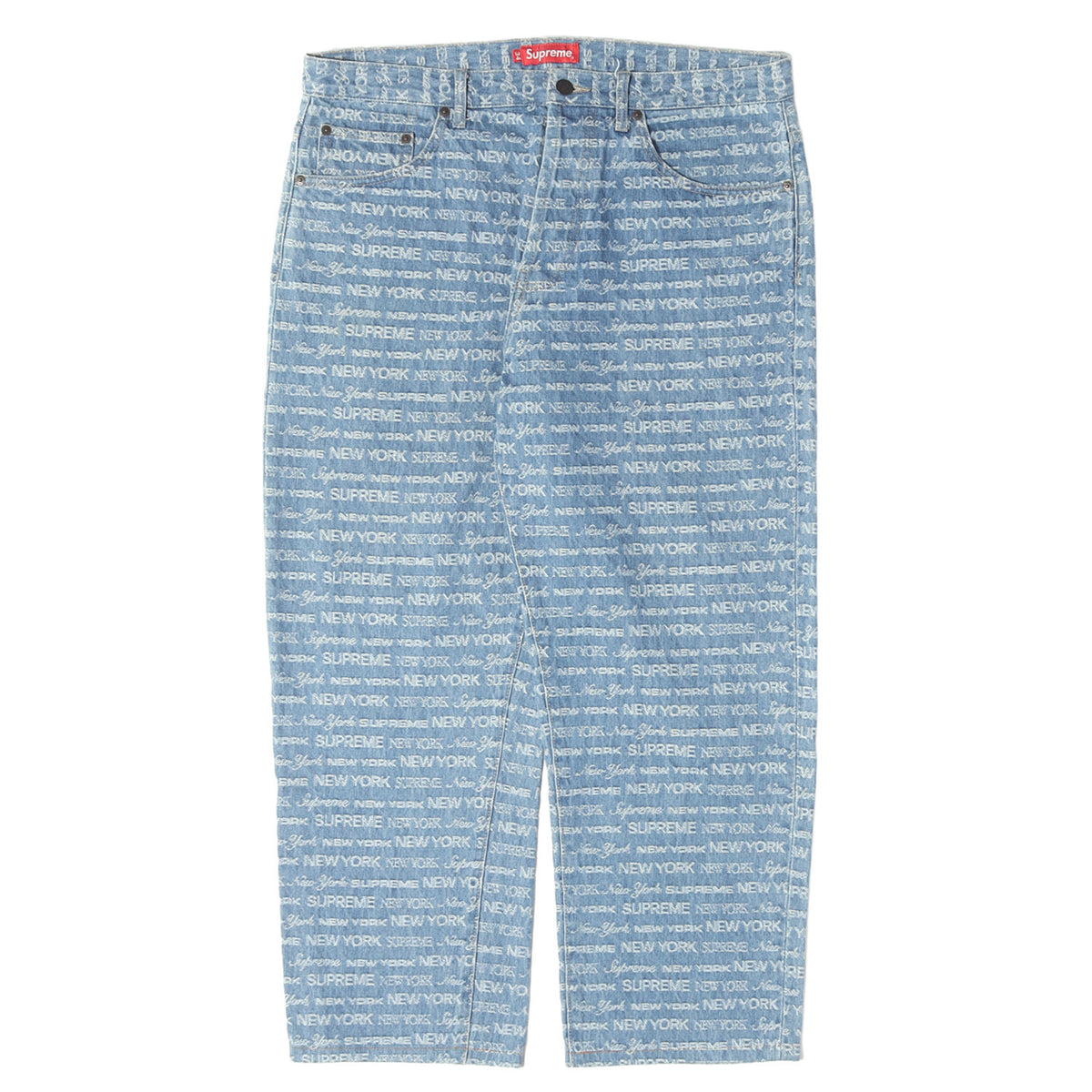 22AW ジャカードロゴ柄 デニムパンツ(Multi Type Jacquard Regular Jean)