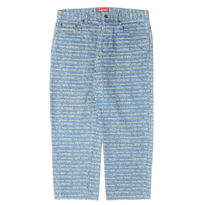 22AW ジャカードロゴ柄 デニムパンツ(Multi Type Jacquard Regular Jean)