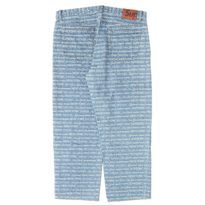 22AW ジャカードロゴ柄 デニムパンツ(Multi Type Jacquard Regular Jean)