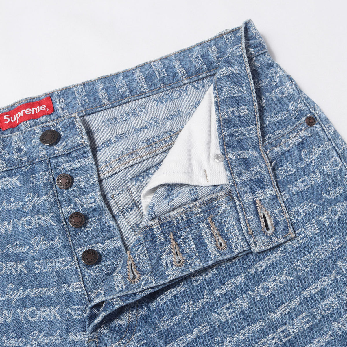 22AW ジャカードロゴ柄 デニムパンツ(Multi Type Jacquard Regular Jean)