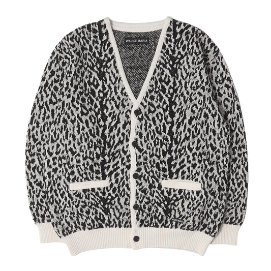 26SS レオパード ジャガード コットンニット カーディガン(LEOPARD JACQUARD KNIT CARDIGAN)