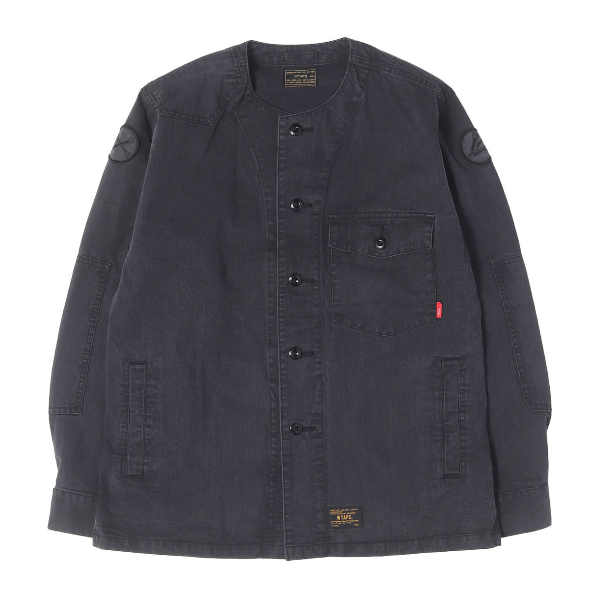 チノクロス ノーカラー ミリタリー シャツ (SCOUT LS / SHIRT)