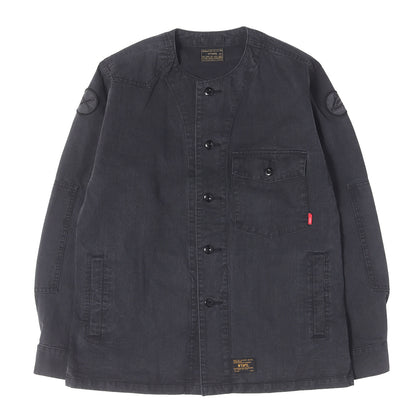 チノクロス ノーカラー ミリタリー シャツ (SCOUT LS / SHIRT)