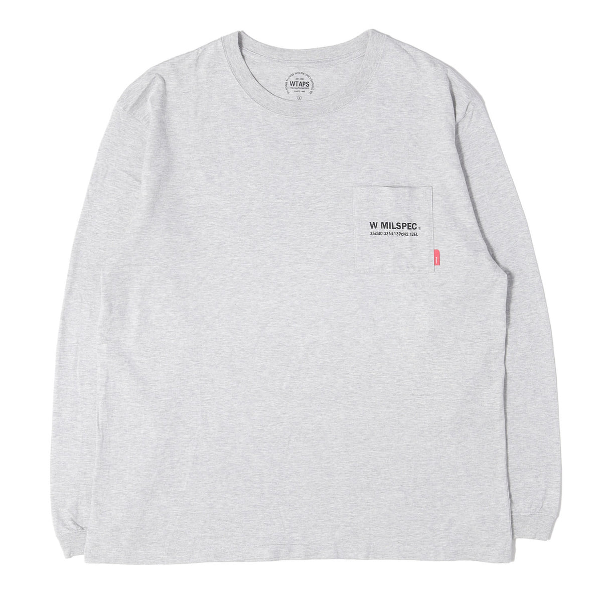 W MIL-SPECロゴ ロングスリーブ ポケット Tシャツ