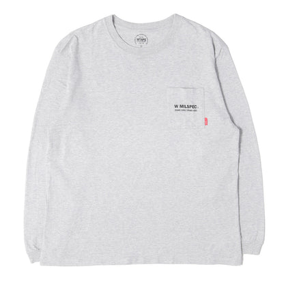 W MIL-SPECロゴ ロングスリーブ ポケット Tシャツ