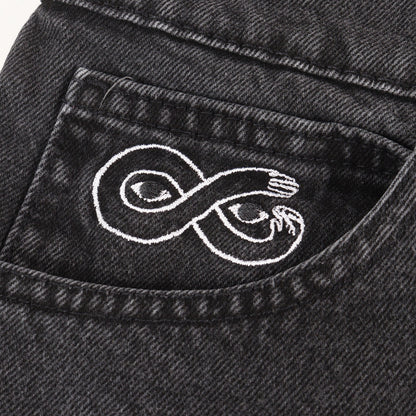 25AW ウォッシュ加工 ワイド テーパード デニムパンツ(OG PANTS)