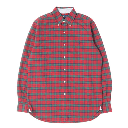 マチ付き チェック コットン BD ボタンシャツ RALPH LAUREN