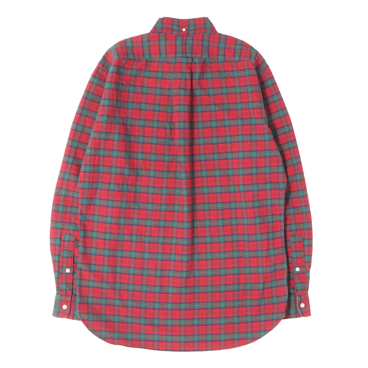 マチ付き チェック コットン BD ボタンシャツ RALPH LAUREN