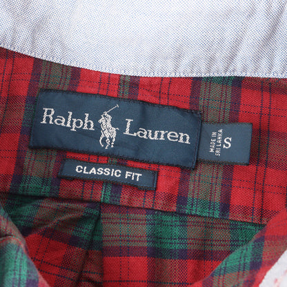 マチ付き チェック コットン BD ボタンシャツ RALPH LAUREN