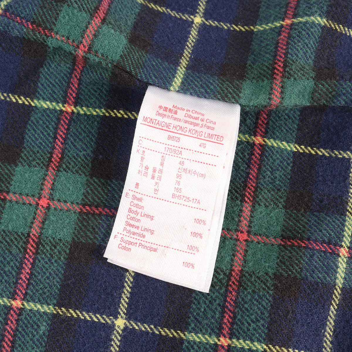 ×LACOSTE L!VE 裏地チェックネル ハリントンジャケット (Harrington Jacket)