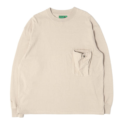 ドローコード付き ロングスリーブ ヘビー Tシャツ(DRAWSTRING POCKET LONGSLEEVE BIG T-SHIRT)