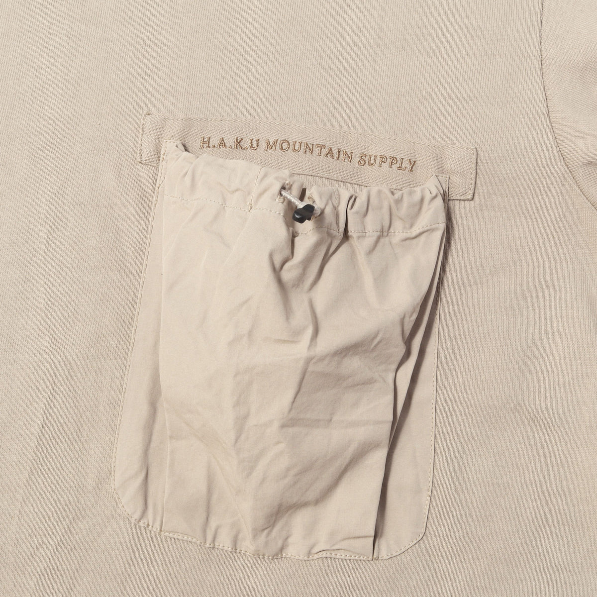ドローコード付き ロングスリーブ ヘビー Tシャツ(DRAWSTRING POCKET LONGSLEEVE BIG T-SHIRT)