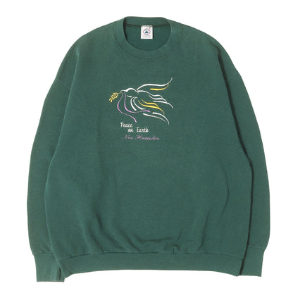 90s 刺繍デザイン スーベニア クルーネック スウェット / USA製 DELTA