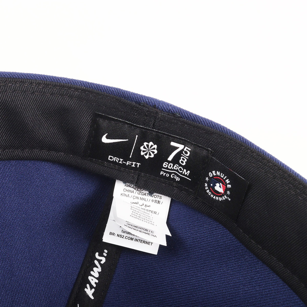 26SS ×KAWS ×MLB Los Angeles Dodgers ベースボールキャップ (True Flat Brim Fitted Los Angeles Dodgers Cap)