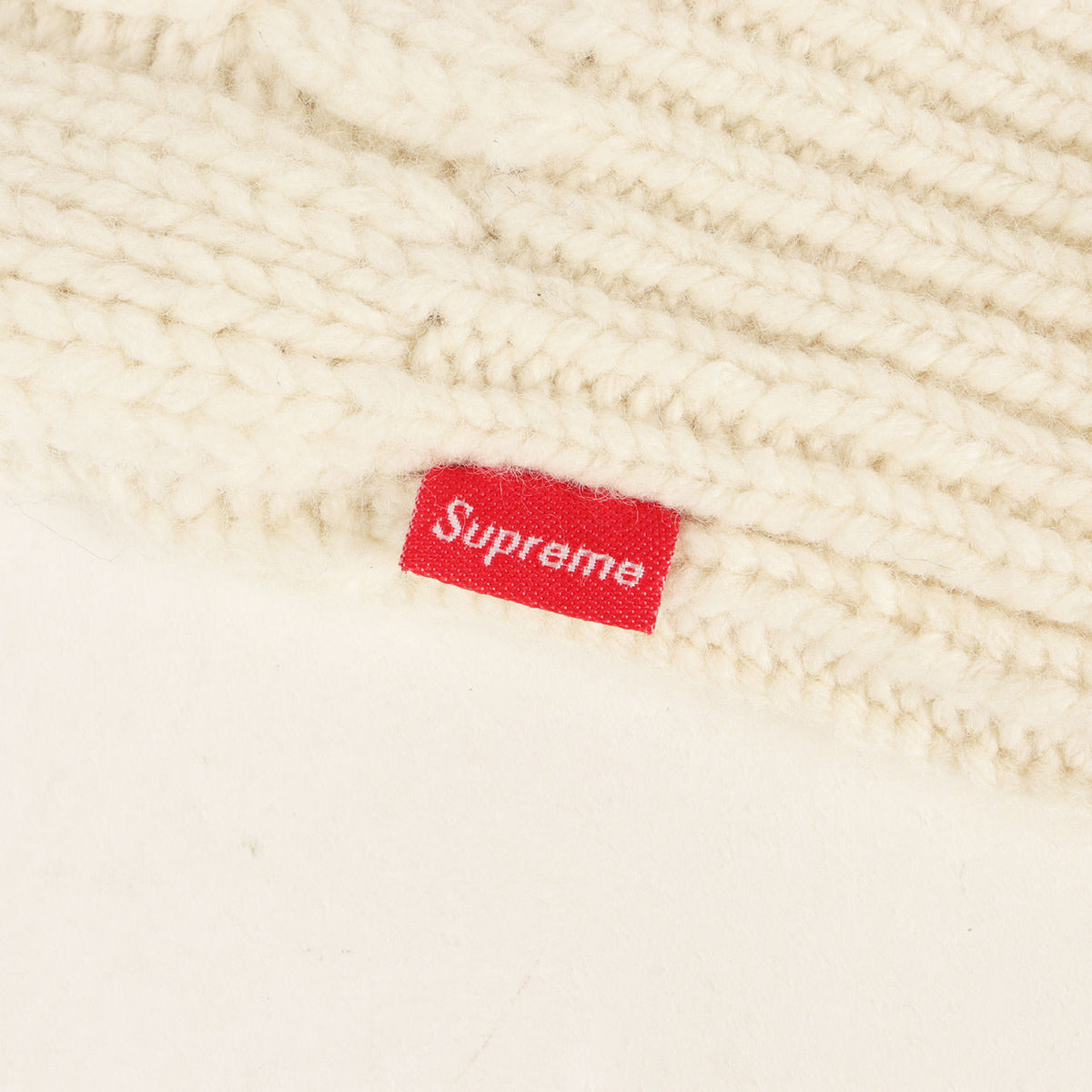 23AW ビッグロゴ ケーブル編み ウールニット セーター(Appliqu Cable Knit Sweater)