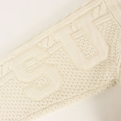 23AW ビッグロゴ ケーブル編み ウールニット セーター(Appliqu Cable Knit Sweater)
