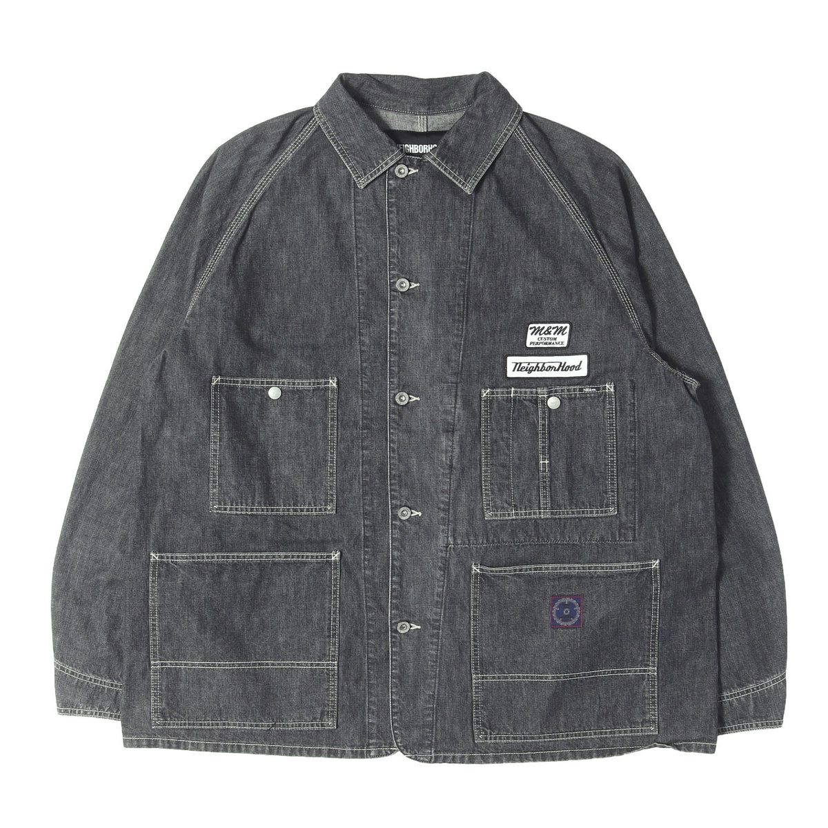 26AW ×M&M ウォッシュドデニム カバーオール ジャケット(WASHED DENIM COVERALL JACKET)