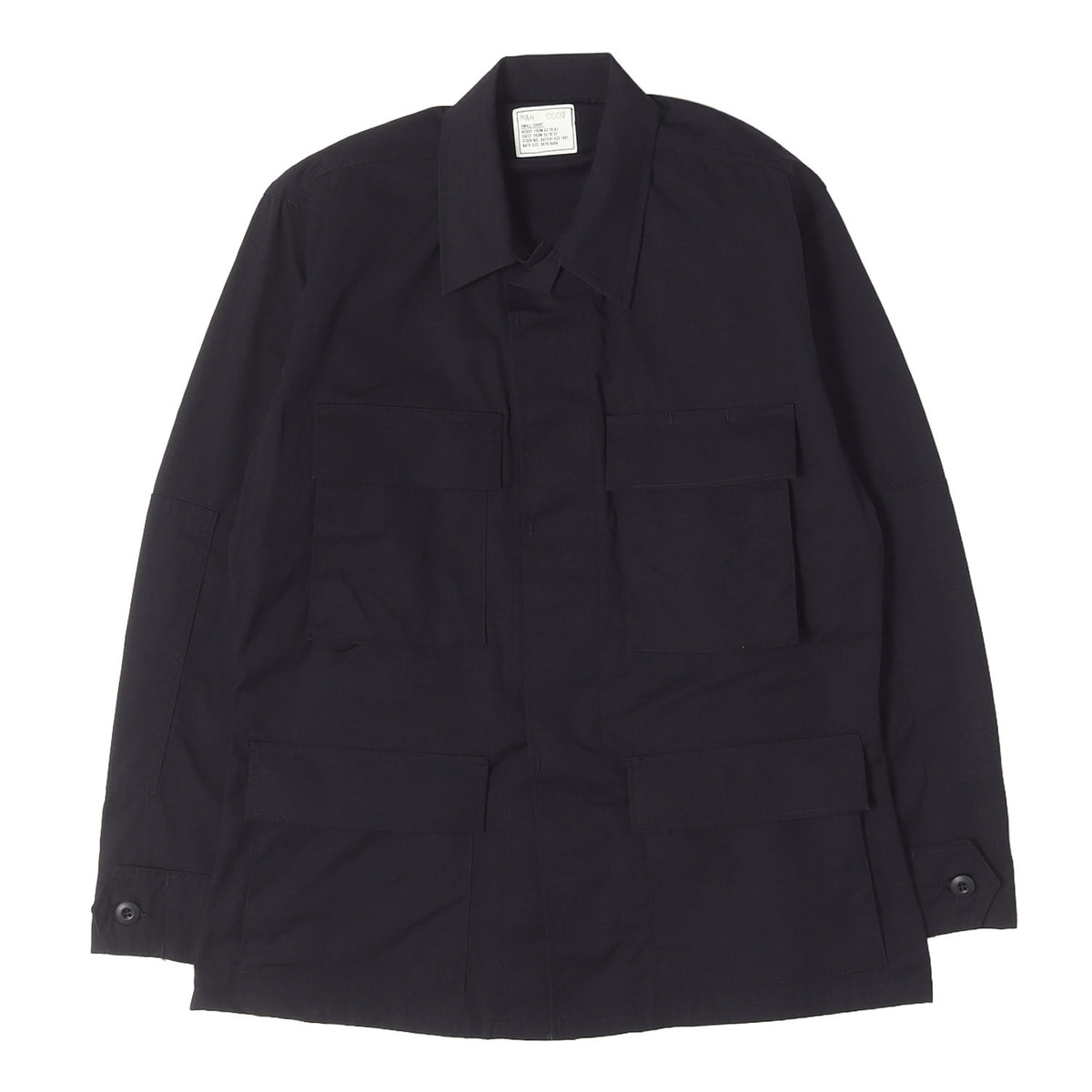 [ミントコンディション] 90s 米軍実物 U.S.ARMY リップストップ BDU ジャケット (単色 BLACK 357)