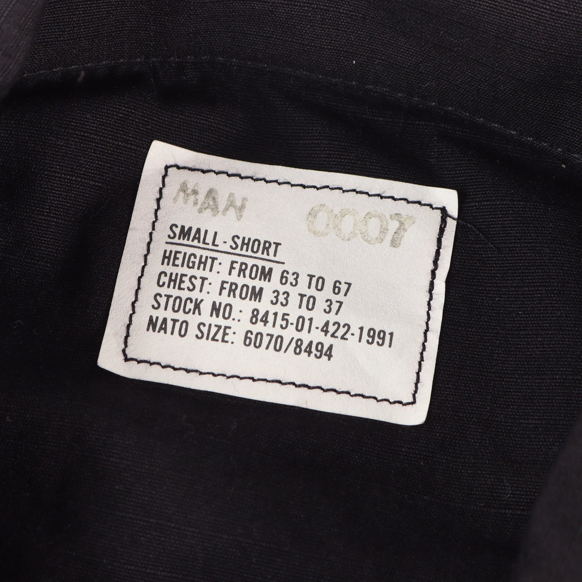 [ミントコンディション] 90s 米軍実物 U.S.ARMY リップストップ BDU ジャケット (単色 BLACK 357)