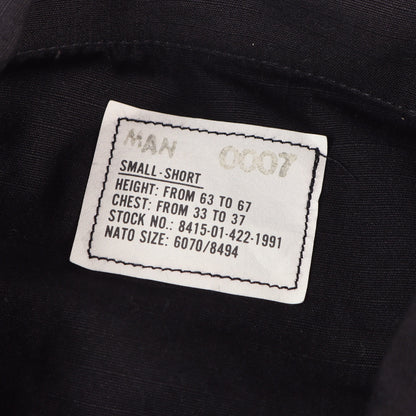 [ミントコンディション] 90s 米軍実物 U.S.ARMY リップストップ BDU ジャケット (単色 BLACK 357)