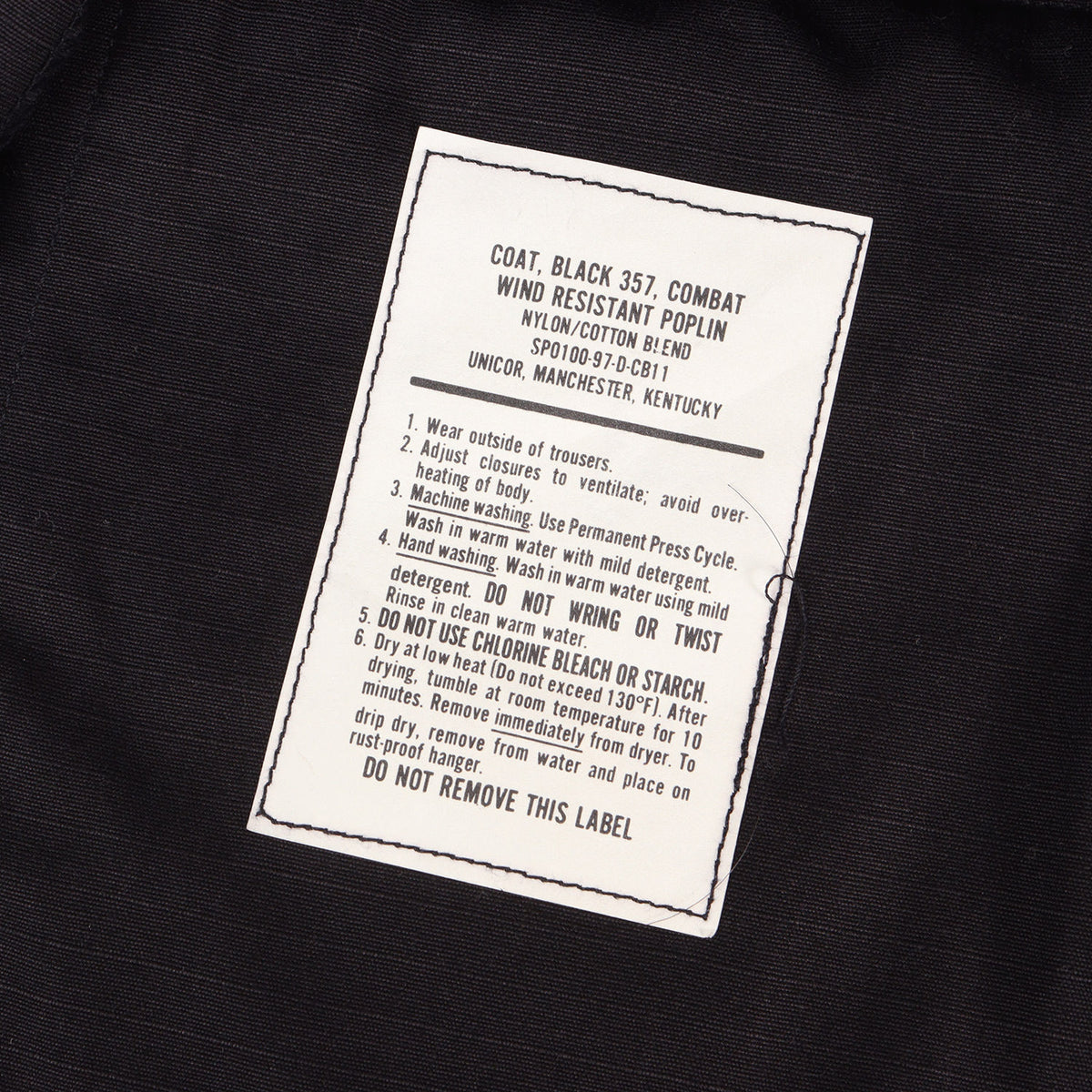 [ミントコンディション] 90s 米軍実物 U.S.ARMY リップストップ BDU ジャケット (単色 BLACK 357)