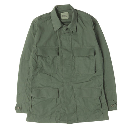 [Goodコンディション] 90s 米軍実物 U.S.ARMY リップストップ BDU ジャケット (単色 GREEN 483)
