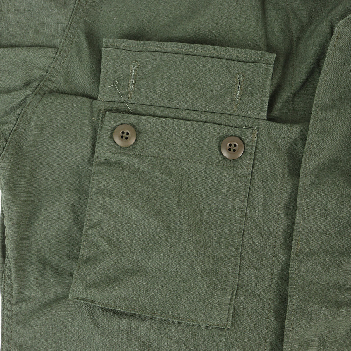 [Goodコンディション] 90s 米軍実物 U.S.ARMY リップストップ BDU ジャケット (単色 GREEN 483)