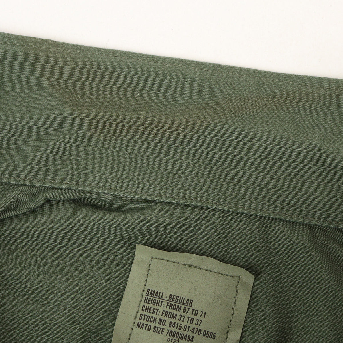 [Goodコンディション] 90s 米軍実物 U.S.ARMY リップストップ BDU ジャケット (単色 GREEN 483)