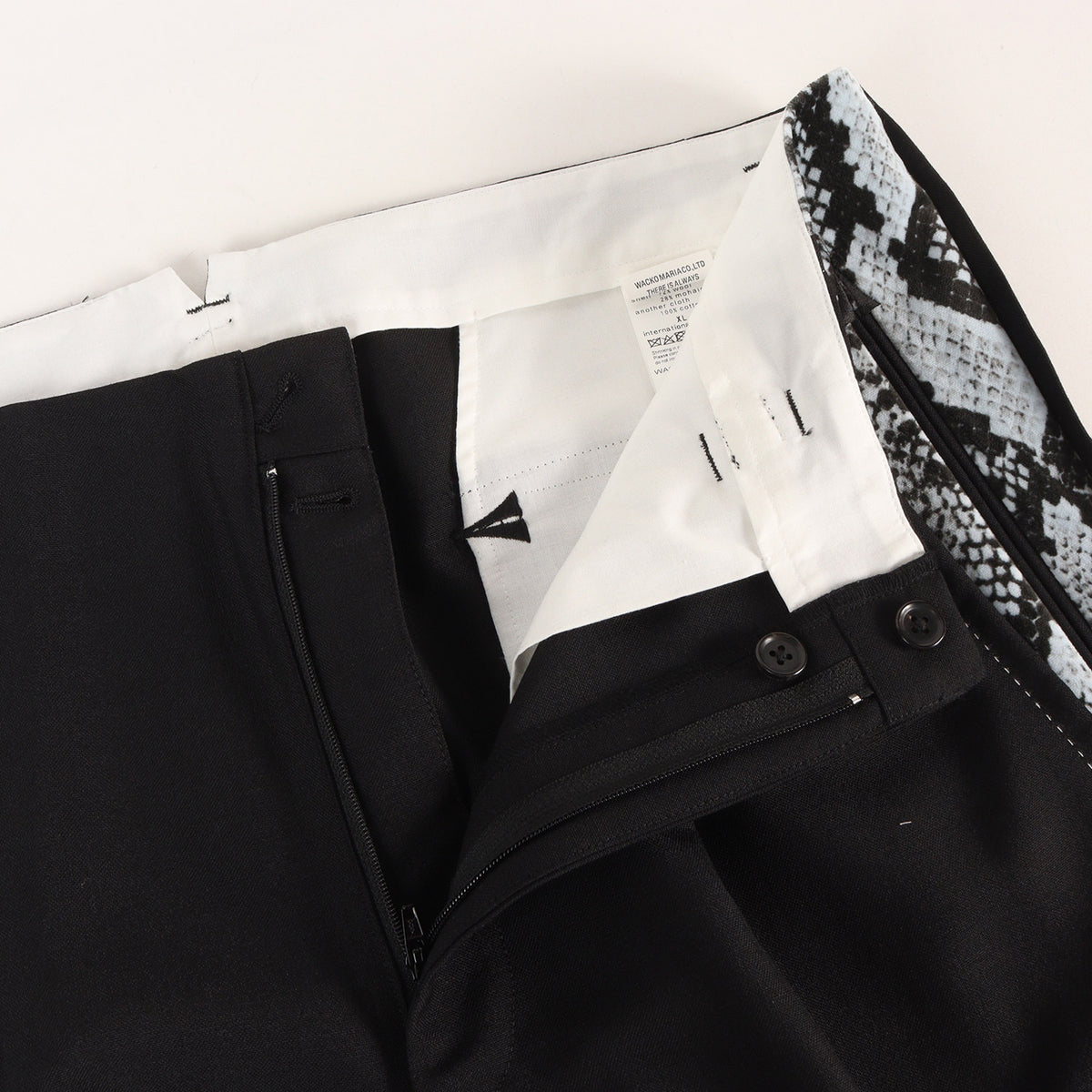 25AW ×WOLF'S HEAD ×DORMEUIL パイソン切替し ロカビリーパンツ(ROCKABILLY PANTS)