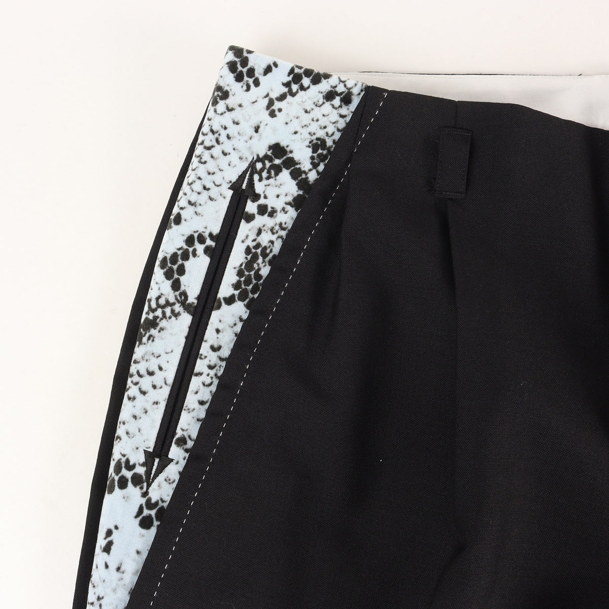 25AW ×WOLF'S HEAD ×DORMEUIL パイソン切替し ロカビリーパンツ(ROCKABILLY PANTS)