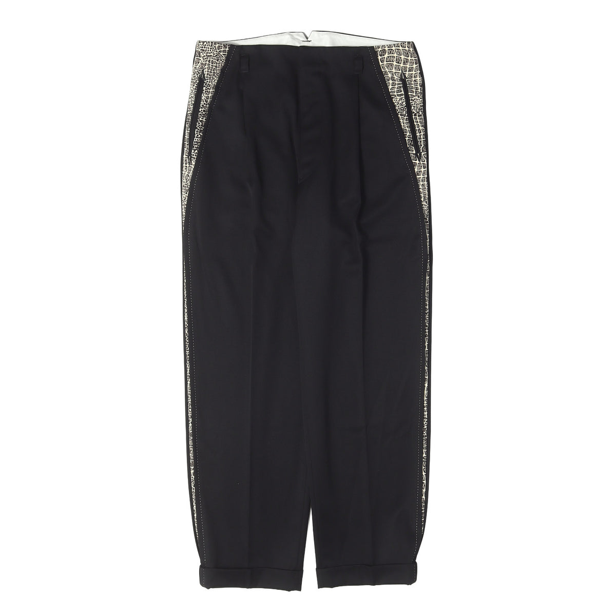 26SS ×WOLF'S HEAD ×DORMEUIL プリントコーデュロイ切替し ロカビリーパンツ(ROCKABILLY PANTS)