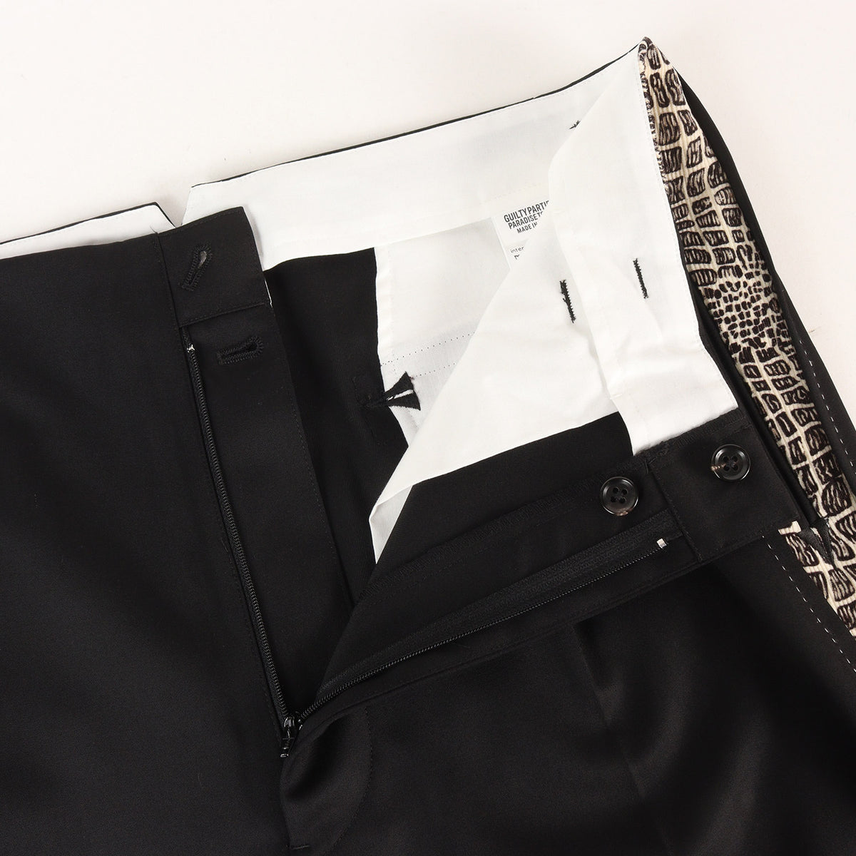 26SS ×WOLF'S HEAD ×DORMEUIL プリントコーデュロイ切替し ロカビリーパンツ(ROCKABILLY PANTS)