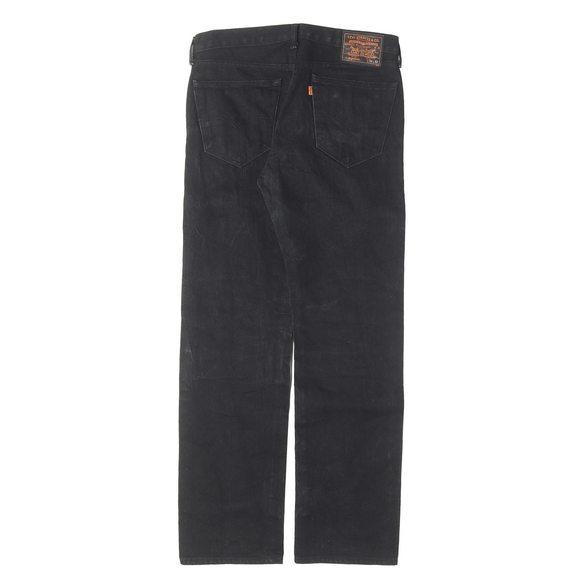 ×Levi's 505 レオパード切替し ブラック デニムパンツ(505 Jean)